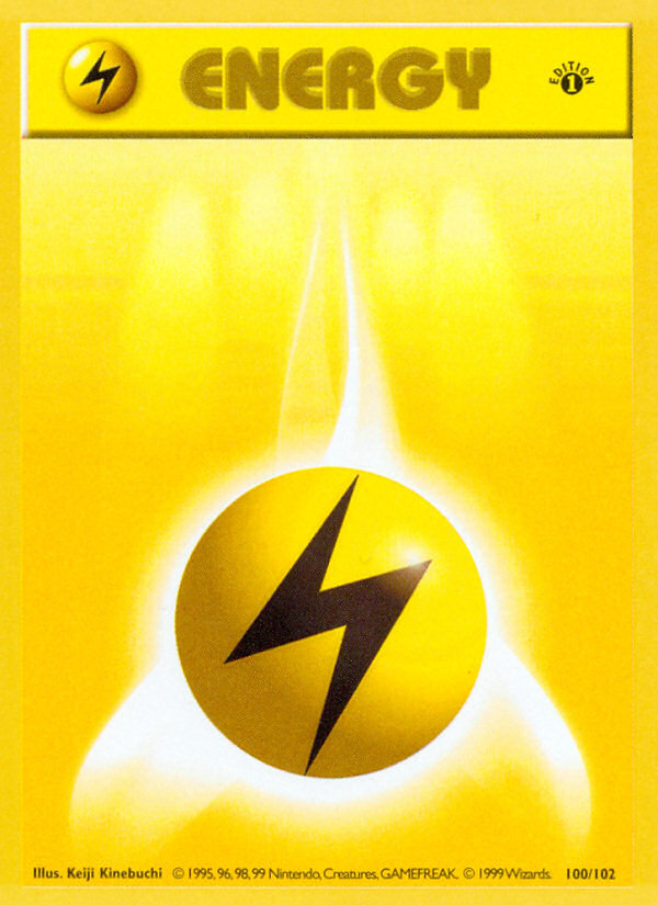 Lightning Energy – Base 100/102 Pokémon card
