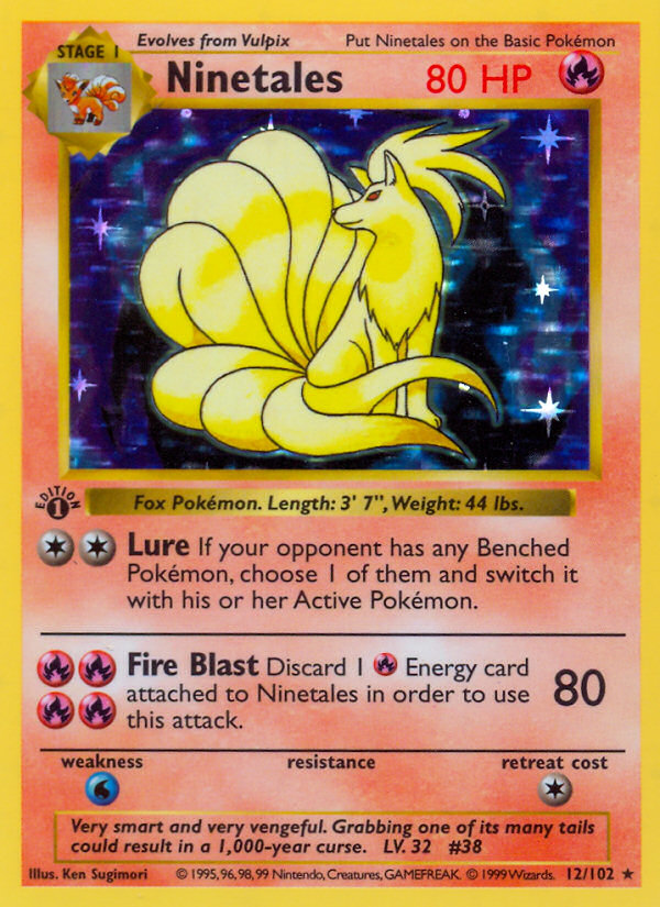 Ninetales – Base 12/102 Pokémon card