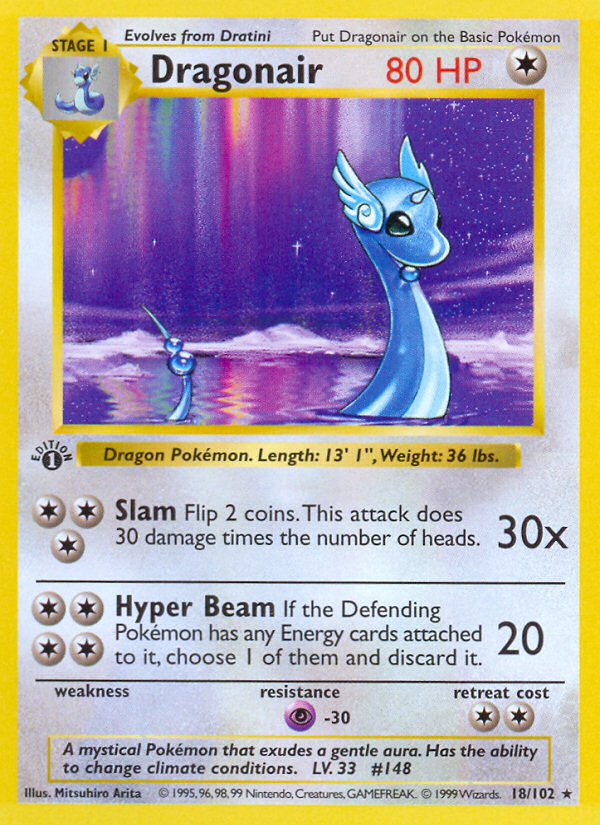 Dragonair – Base 18/102 Pokémon card