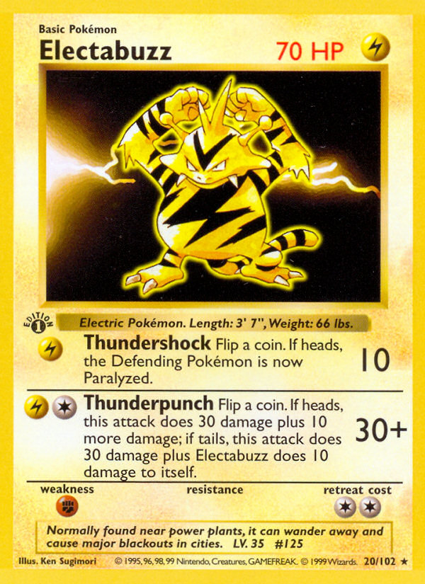 Electabuzz – Base 20/102 Pokémon card
