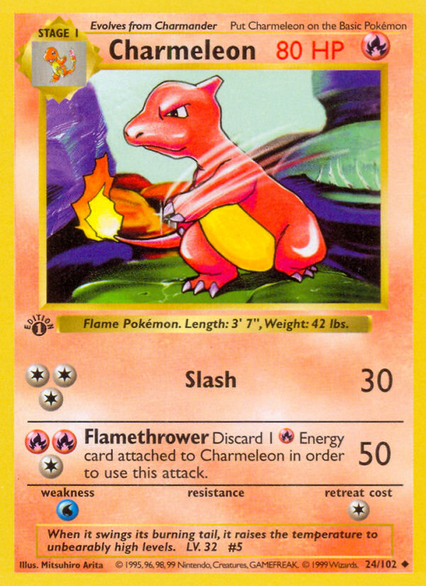 Charmeleon – Base 24/102 Pokémon card