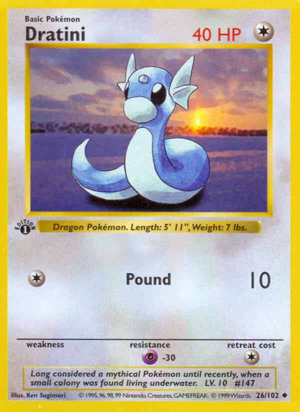 Dratini – Base 26/102 Pokémon card