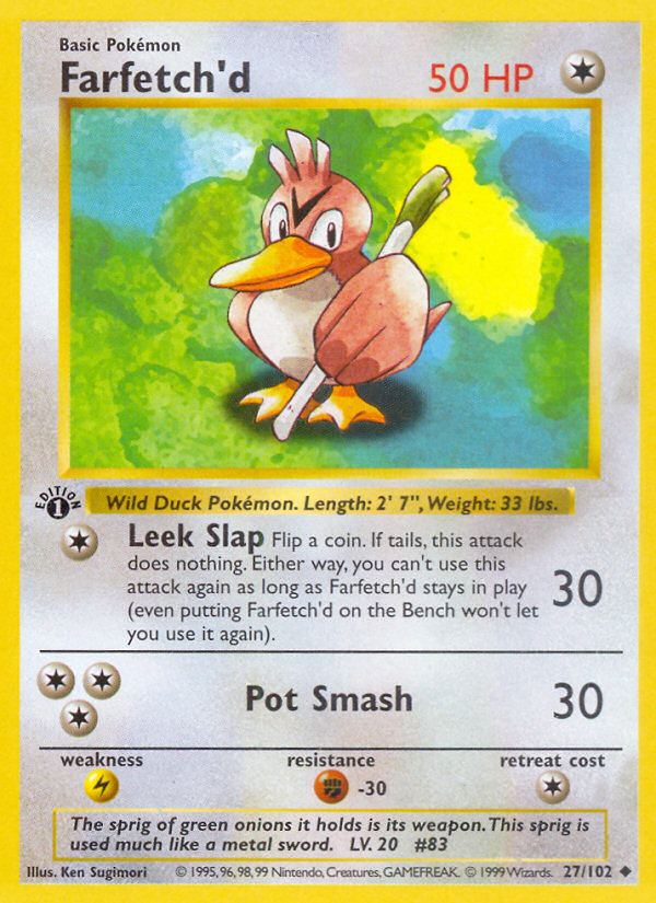 Farfetch'd – Base 27/102 Pokémon card