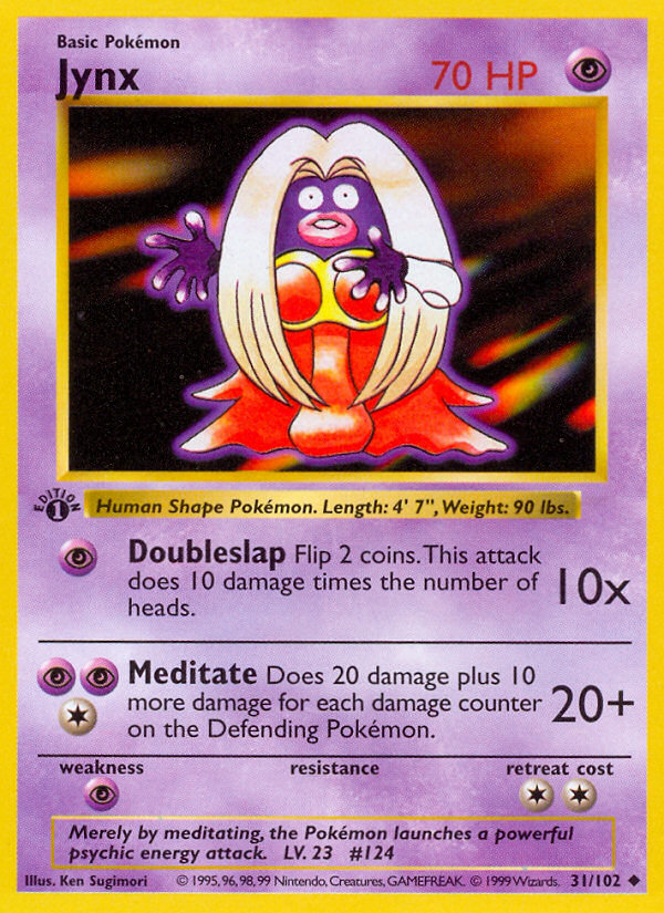 Jynx – Base 31/102 Pokémon card