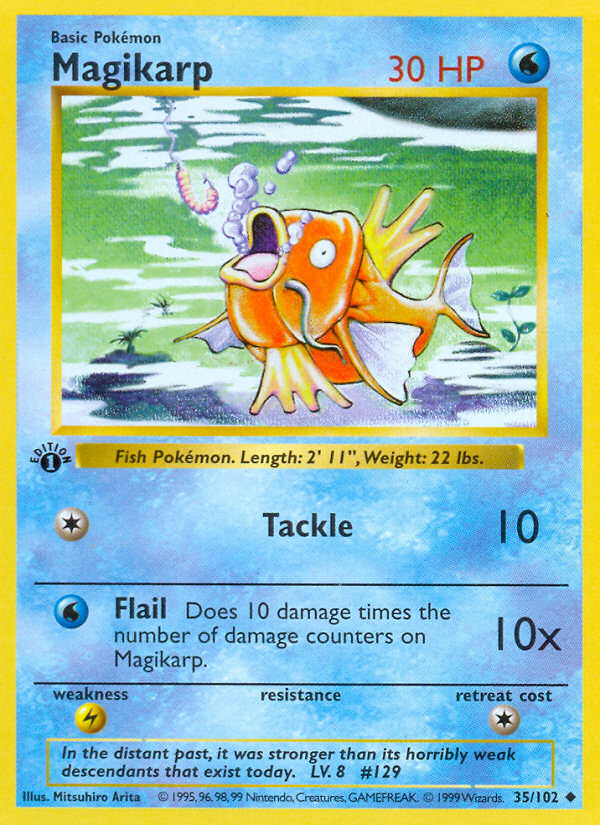 Magikarp – Base 35/102 Pokémon card