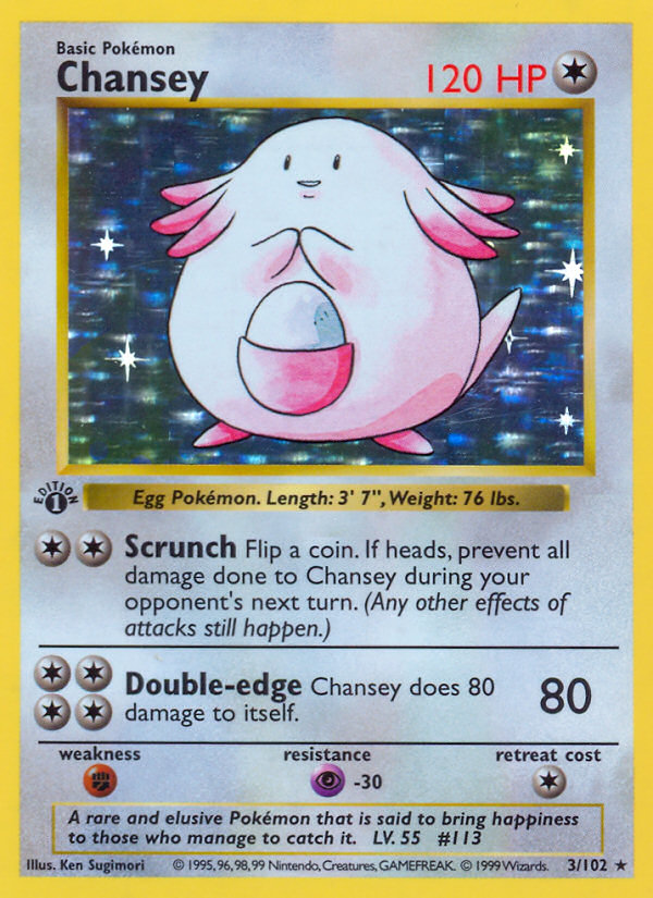 Chansey – Base 3/102 Pokémon card