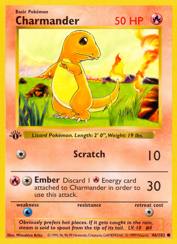 Charmander – Base 46/102 Pokémon card