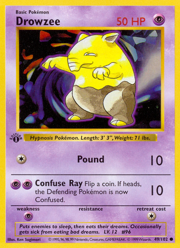 Drowzee – Base 49/102 Pokémon card
