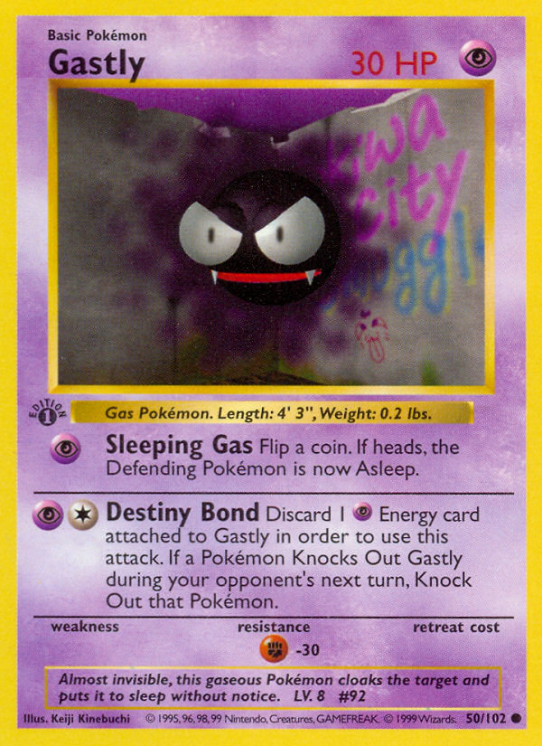 Gastly – Base 50/102 Pokémon card