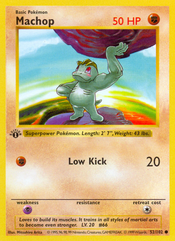 Machop – Base 52/102 Pokémon card