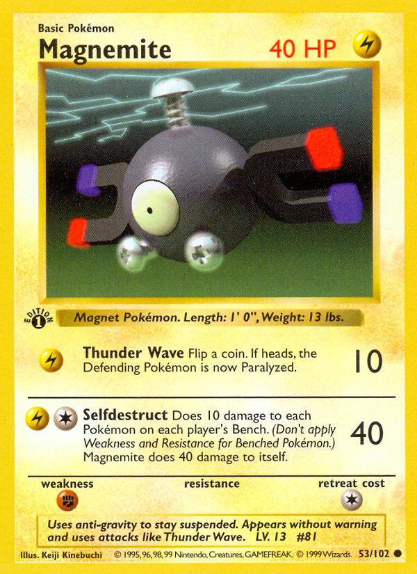 Magnemite – Base 53/102 Pokémon card
