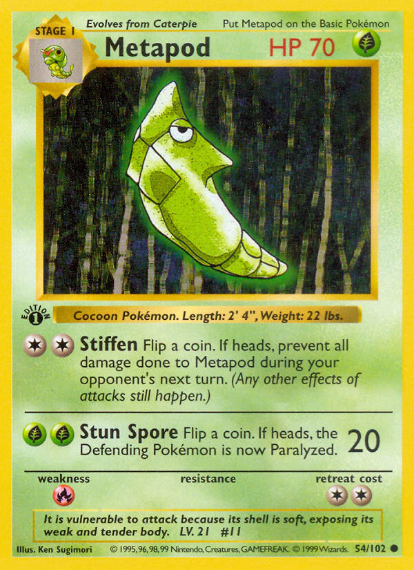 Metapod – Base 54/102 Pokémon card