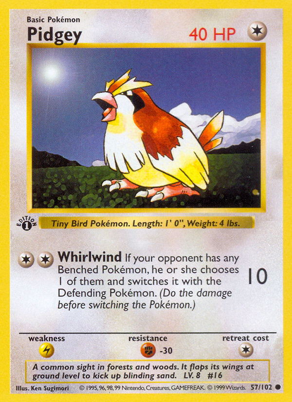 Pidgey – Base 57/102 Pokémon card