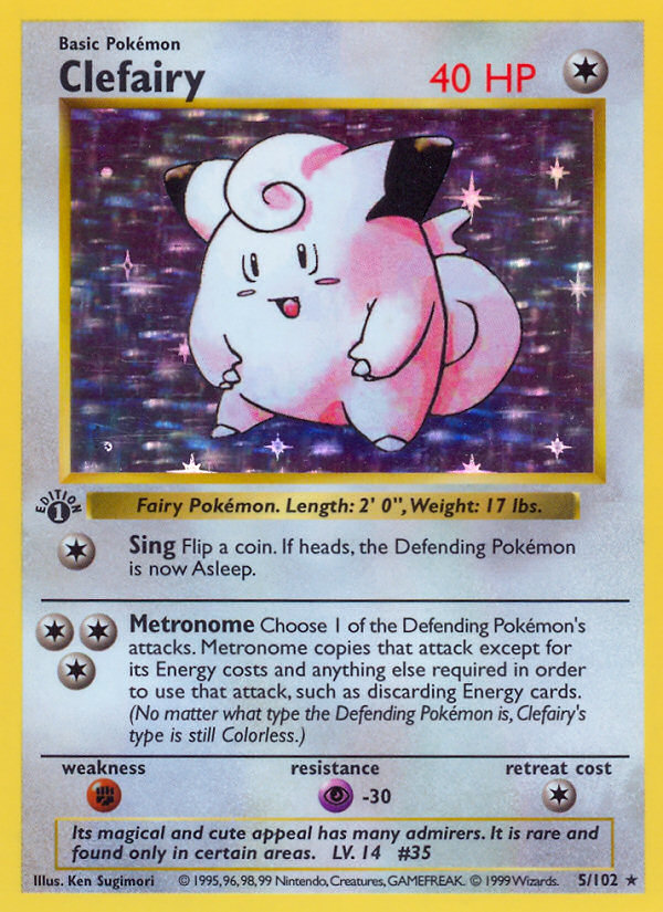 Clefairy – Base 5/102 Pokémon card