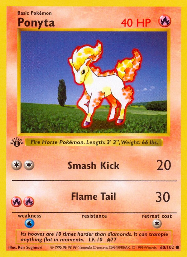 Ponyta – Base 60/102 Pokémon card