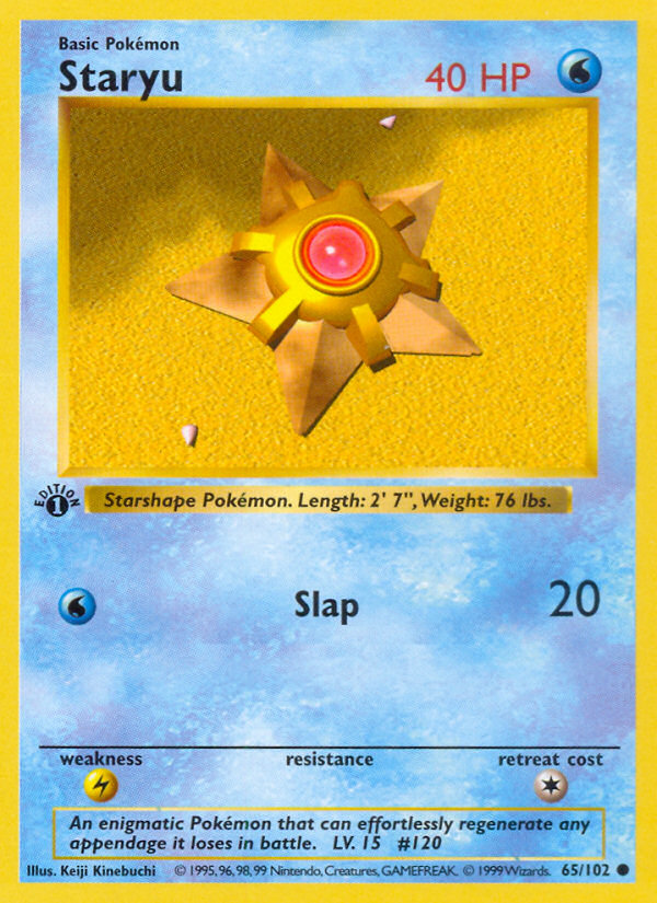 Staryu – Base 65/102 Pokémon card