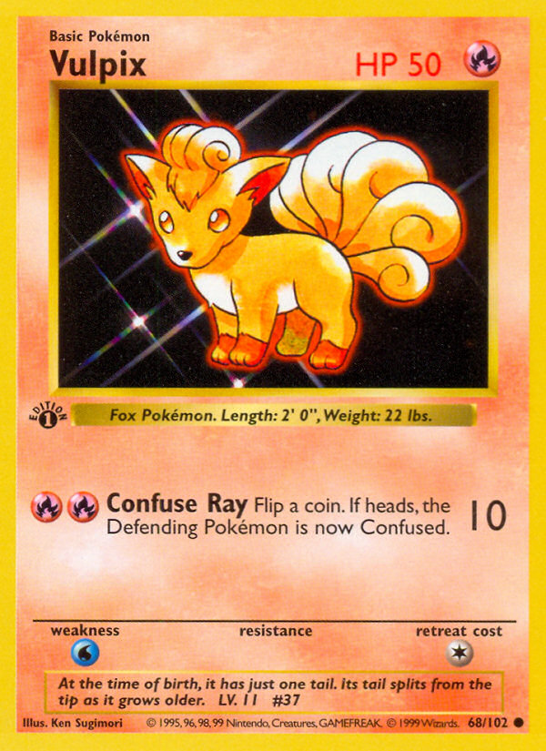 Vulpix – Base 68/102 Pokémon card