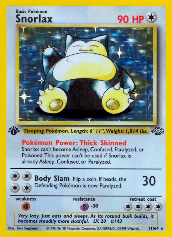 Snorlax – Jungle 11/64 Pokémon card