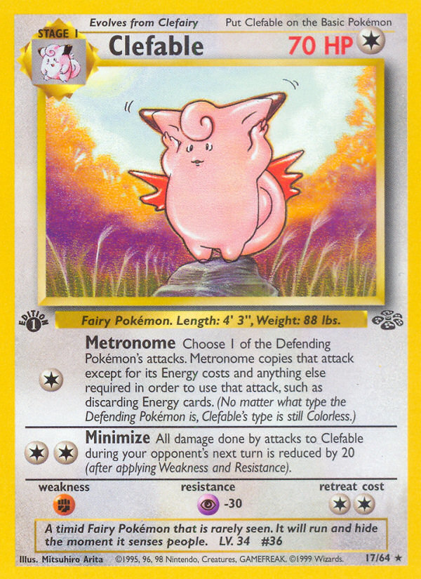 Clefable – Jungle 17/64 Pokémon card