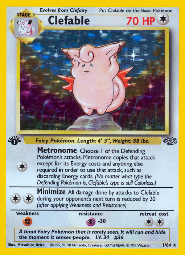 Clefable – Jungle 1/64 Pokémon card
