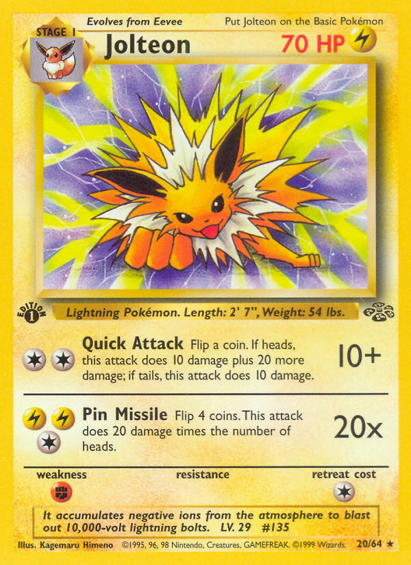 Jolteon – Jungle 20/64 Pokémon card