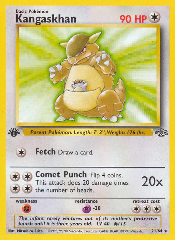 Kangaskhan – Jungle 21/64 Pokémon card