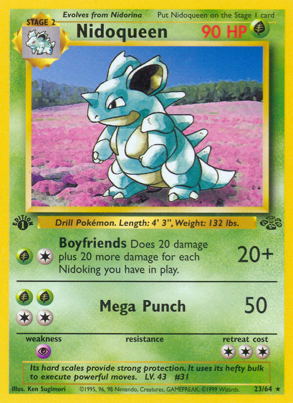 Nidoqueen – Jungle 23/64 Pokémon card