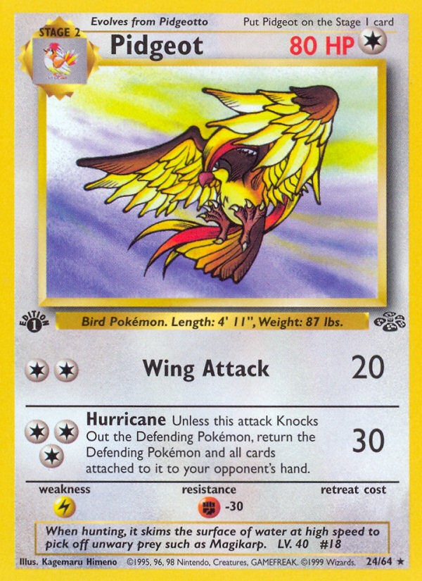 Pidgeot – Jungle 24/64 Pokémon card