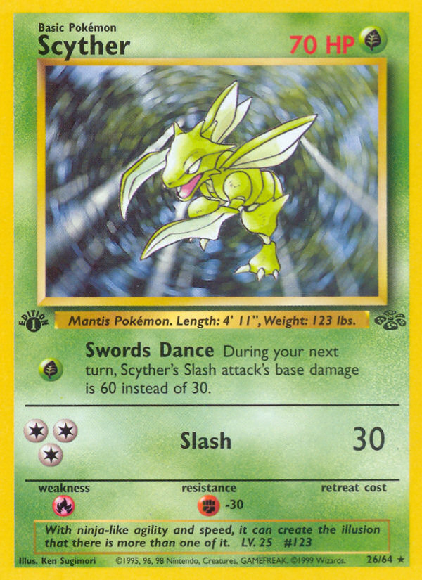 Scyther – Jungle 26/64 Pokémon card