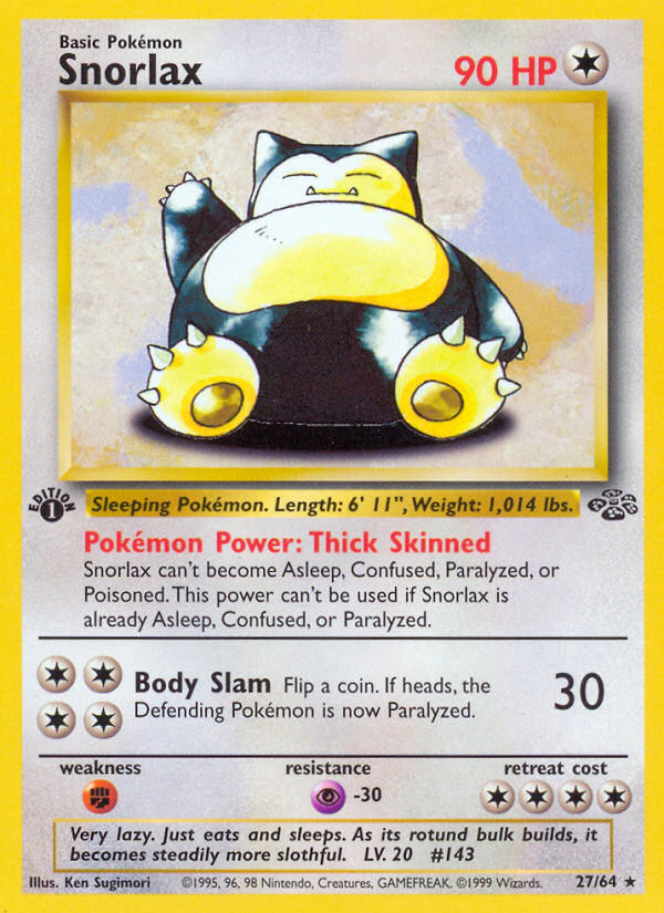 Snorlax – Jungle 27/64 Pokémon card