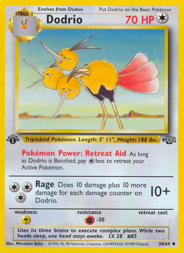 Dodrio – Jungle 34/64 Pokémon card