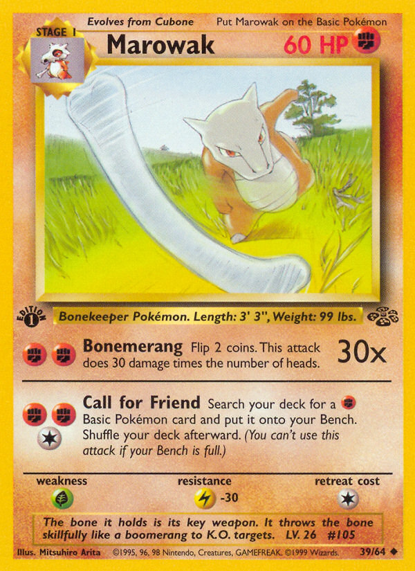 Marowak – Jungle 39/64 Pokémon card