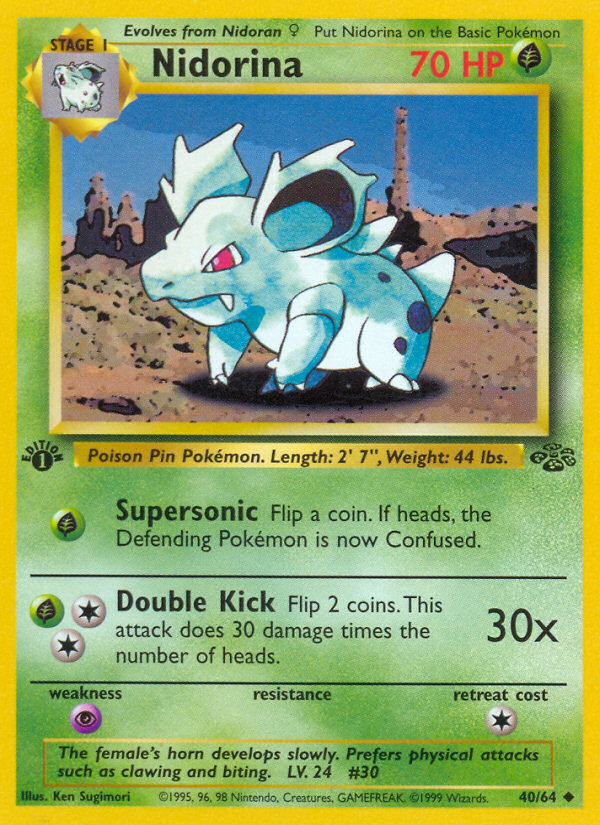 Nidorina – Jungle 40/64 Pokémon card