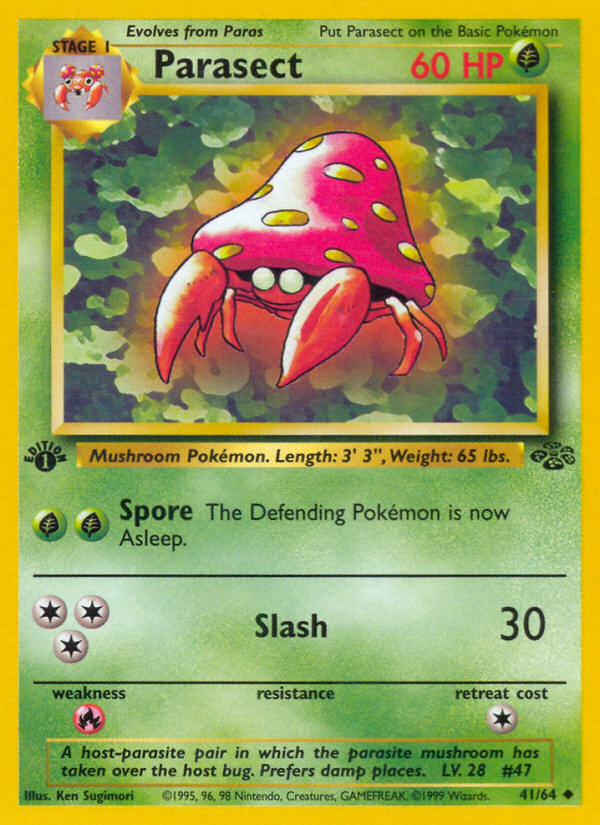 Parasect – Jungle 41/64 Pokémon card