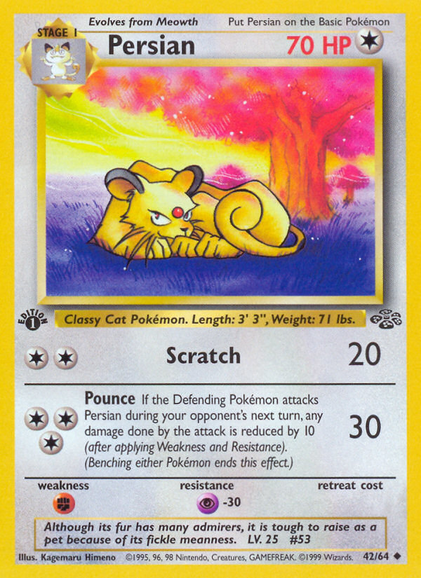 Persian – Jungle 42/64 Pokémon card