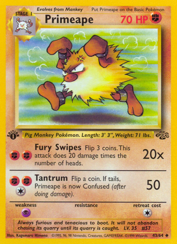 Primeape – Jungle 43/64 Pokémon card