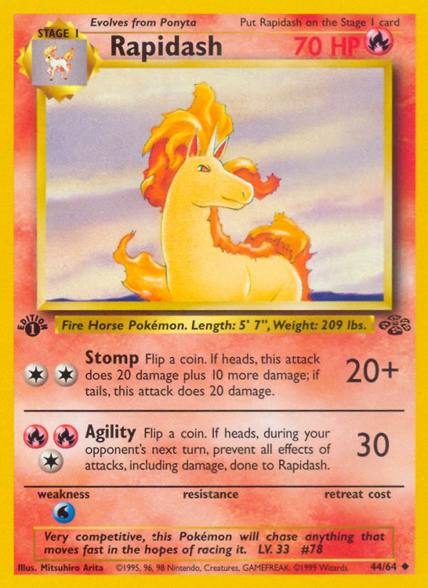 Rapidash – Jungle 44/64 Pokémon card