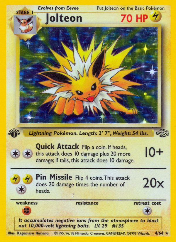 Jolteon – Jungle 4/64 Pokémon card