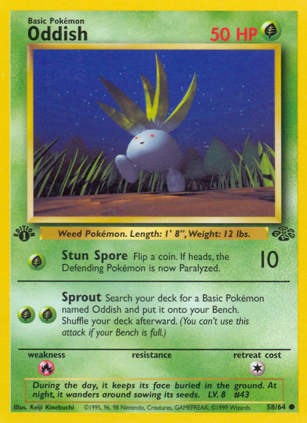 Oddish – Jungle 58/64 Pokémon card