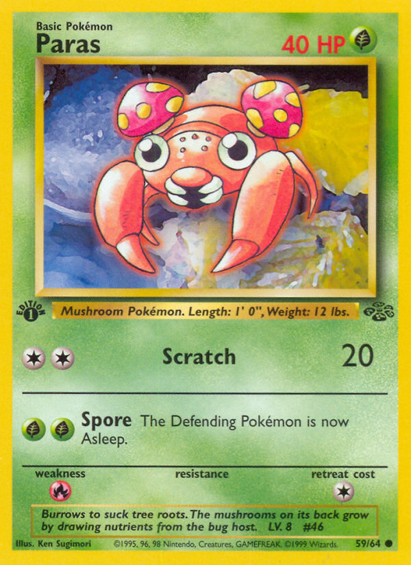 Paras – Jungle 59/64 Pokémon card