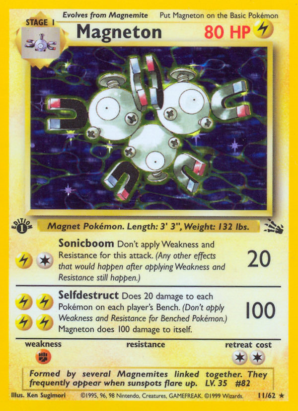 Magneton – Fossil 11/62 Pokémon card