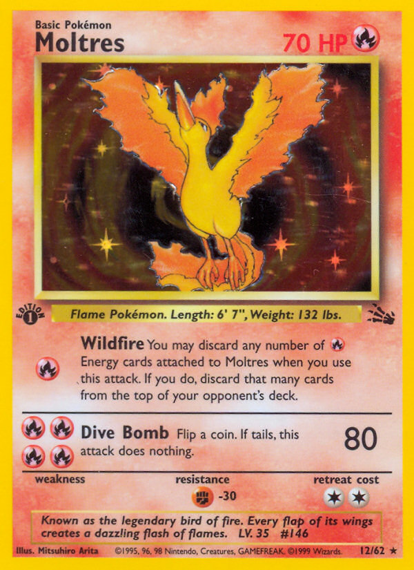 Moltres – Fossil 12/62 Pokémon card