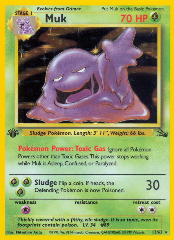 Muk – Fossil 13/62 Pokémon card
