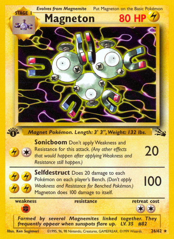 Magneton – Fossil 26/62 Pokémon card
