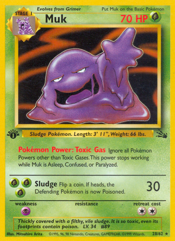 Muk – Fossil 28/62 Pokémon card