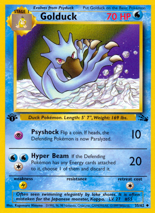 Golduck – Fossil 35/62 Pokémon card