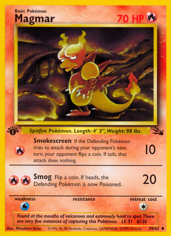 Magmar – Fossil 39/62 Pokémon card