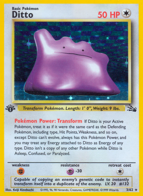 Ditto – Fossil 3/62 Pokémon card