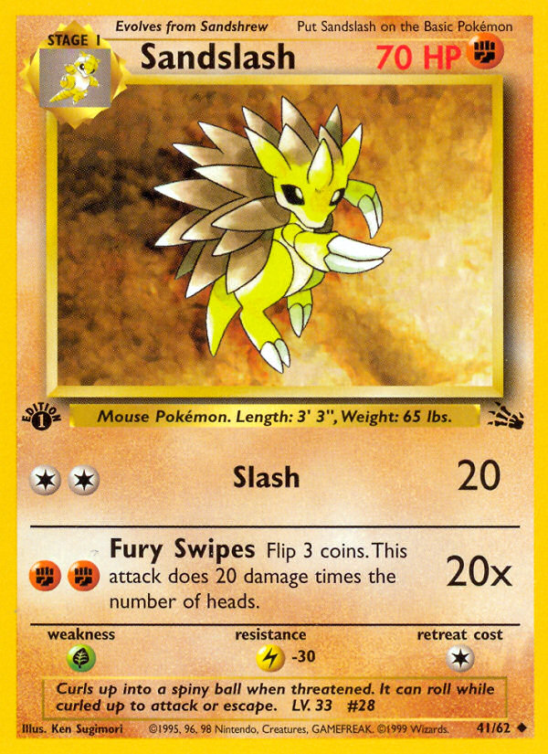 Sandslash – Fossil 41/62 Pokémon card