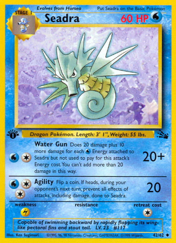Seadra – Fossil 42/62 Pokémon card